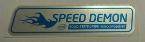 Intel Solid-State Drive SSD Speed Demon Sticker, size 33X130mm  - Afbeelding 1 van 1