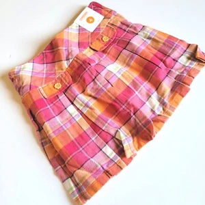 Gymboree Girls sz 4 Sunflower Smiles Orange Plaid Skort NWT - Picture 1 of 2