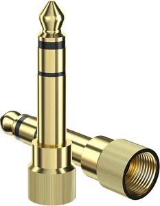 Bestune 6.35Mm (1/4 Inch) Male to 3.5Mm (1/8 Inch) Female Audio Adapter Gold Pla - Picture 1 of 12