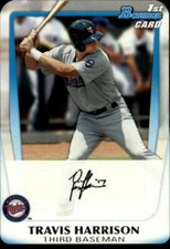 2011 Bowman Draft Chrome Prospects Refractors #BDPP41 Travis Harrison Twins NM-M