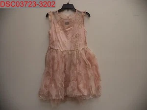 Lilt Plus Girls' Blush Gold Glitter Floral Dress, Size 20.5 Plus 883914627057 - Picture 1 of 10