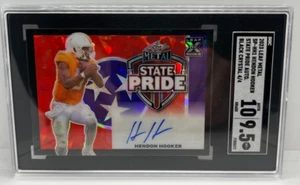 2023 Leaf Metal Hendon Hooker State Pride Black Crystal /4 SGC 9.5/10 Lions XRC - Picture 1 of 4