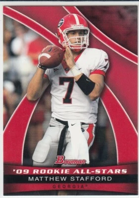 MATTHEW STAFFORD 2009 Bowman Draft Rookie All-Stars #AS10 Bulldogs/Rams - Image 1 of 2