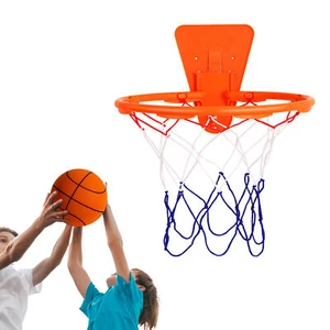 Wall Mount Basketball Hoop | Indoor Dribbling Basketball Hoop W/ Basketball Net - Picture 1 of 8