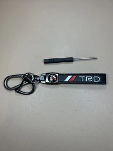 Lanyard Keychain for TRD Black Leather with Dark Gunmetal 5 3/4” USA Seller - Bild 1 von 1