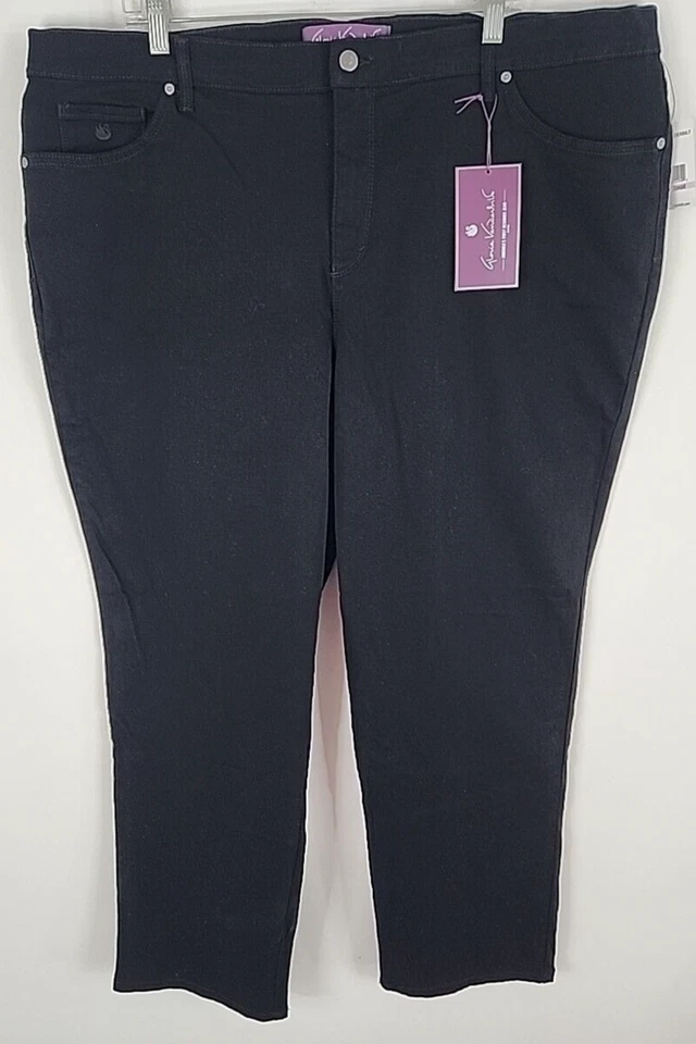 Gloria Vanderbilt Ladies Amanda Black Jeans Size 22w Classic Fit Tapered