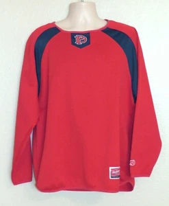 Rawlings Warmup Dugout Pullover Fleece Shirt Sz M Dallas Patriots Baseball Red - Picture 1 of 6