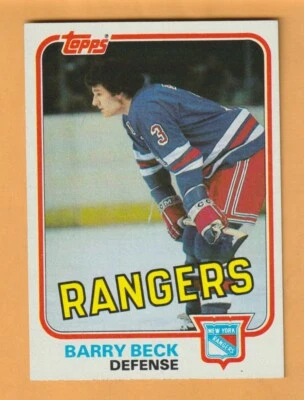 Barry Beck New York Rangers 1981-82 Topps #3 - Image 1 of 2