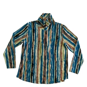 A' La Carte Women's Size M Pullover Mock Turtle Neck Tunic Top Blouse Brand New - Picture 1 of 14
