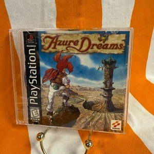 Raro PS1 Azure Dreams Usado Blockbuster Disco Solo Portada Del Libro Konami - Imagen 1 de 6