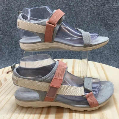 Easy Spirit Sandals Womens 7.5 M Locke Adjustable Strappy Slingback Gray Pink - Image 1 of 4
