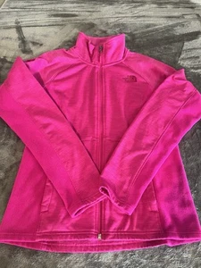 The North Face Hot Pink Full Zip Jacket No Size Tag Fit For S-M - Picture 1 of 5