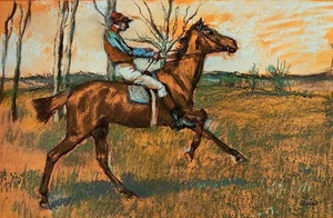 Edgar Degas The Jockey 1887 17"x 22" Archival Art Print - Picture 1 of 1