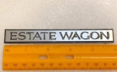 Buick Estate Wagon vintage años 80-90 emblema/insignia de metal cromado panel trasero de 5" Foto 1 de 3