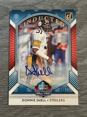2020 Donruss DONNIE SHELL “Inducted HOF” AUTO Autograph #’D 56/99 {STEELERS} - Image 1 of 3