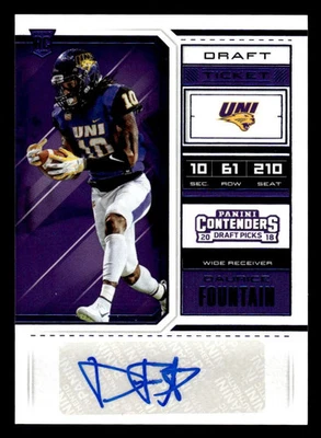 2018 PANINI CONTENDERS DAURICE FOUNTAIN 290 BLUE RC AUTOGRAPH NORTHERN IOWA - Image 1 of 2