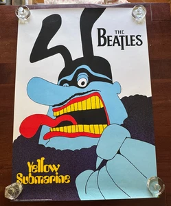 THE BEATLES YELLOW SUBMARINE BLUE MEANIE POSTER EXTREMELY RARE PRINT - Picture 1 of 4