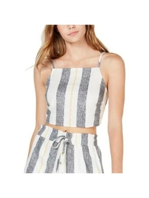 GYPSIES & MOONDUST Womens Ivory Spaghetti Strap Square Neck Tank Top L - Image 1 of 3