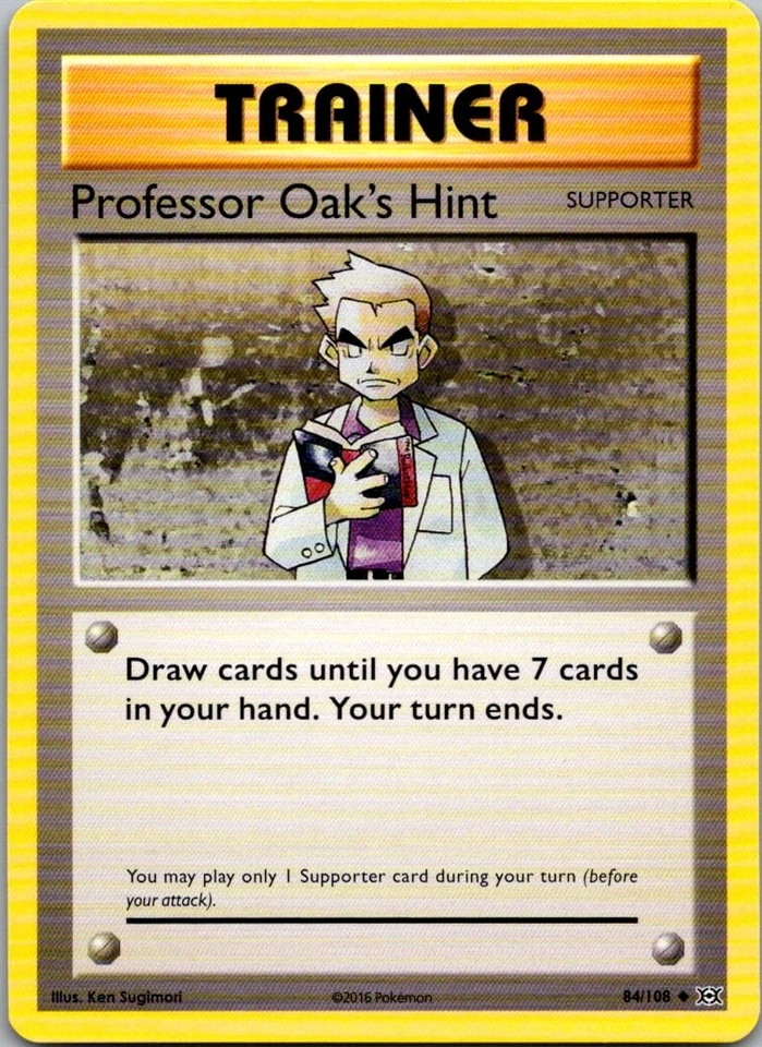 Professor Oak's Hint Uncommon XY - Evolutions 84/108 NM - Image 1 of 2