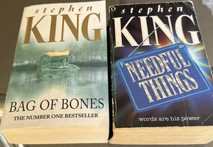 Stephen King 2x book lot vintage bundle bag of bones, needful things - Picture 1 of 2