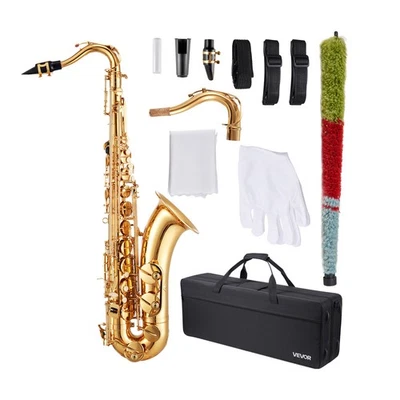 Tenorsaxophon B-Dur 23-Tasten Sax Anfänger Kit Koffer Riemen Mundstück - Bild 1 von 4