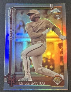 2025 Topps Chrome Luis De Los Santos RC Sepia Refractor New York Mets - Picture 1 of 2