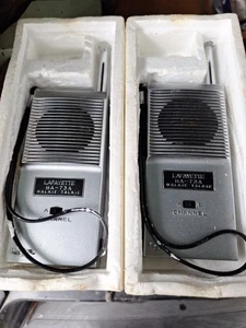 Vintage Pair Lafayette Radio Shack Walkie Talkie CB HA73 Metal Front Works - Picture 1 of 3