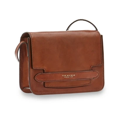 Bolso Bandolera The Bridge Lucrezia Cuero Marrón Hecho en Italia Nuevo Foto 1 de 4