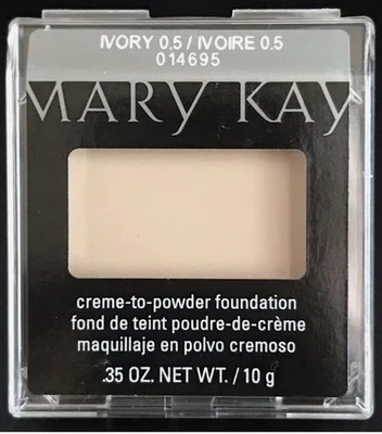 Rare & Hard to Find New Mary Kay Creme to Powder Foundation Ivory 0.5 Full Size - Image 1 of 2