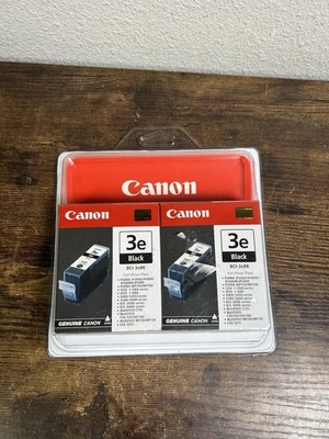 Canon 3e Black Ink Cartridge BCI-3eBK 2 Pack NEW SEALED - Image 1 of 4