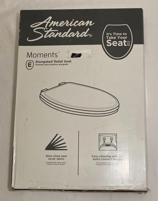 American Standard Elongated Toilet Seat RL1512 White Slow Close Seat NEW - Image 1 of 4