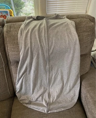 Juego XL de 3 sacos de dormir con cremallera bidireccional gris, blanco y azul claro Foto 1 de 3