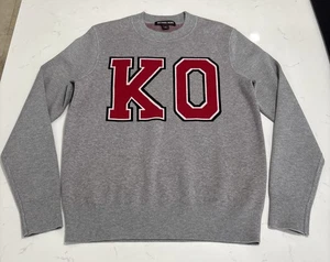 MICHAEL KORS MENS Kors Spell Out Varsity Pullover Gray Size S - Picture 1 of 10