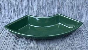 Longaberger Woven Traditions Crescent Dish Not-So-Lazy Susan Ivy green - Picture 1 of 5