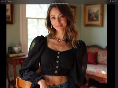 Miss Lola Mujer Talla S Negro Ruchino Volantes Recortados Transparente Nuevo con Etiquetas Gótico Hada Retro Foto 1 de 4