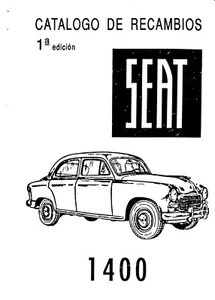 Manual de Despiece Seat 1400 - Imagen 1 de 1