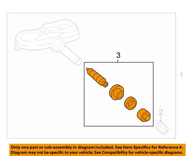 Kit de reparación de monitor de presión de neumáticos TPMS Lexus TOYOTA OEM 15-16 NX200t 0442333060 Foto 1 de 2