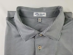 PETER MILLAR Summer Comfort  Men`s Golf Shirt S/S Size XL  Gray Logo #6488 - Picture 1 of 15