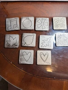 Set Of 10 Provo Craft Metal Die Cuts With Various Shapes/Designs Crafting  48-16 - Picture 1 of 7