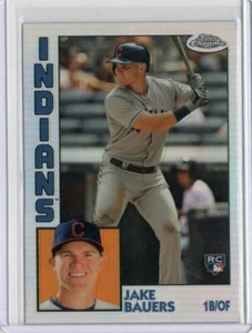 JAKE BAUERS Indians 2019 Topps CROMO 1984 ROOKIE INSERTO RIFRATTORE #84TC-21 - Foto 1 di 2