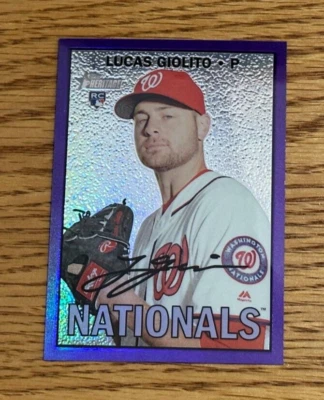 LUCAS GIOLITO 2016 Topps Heritage High Number Chrome Purple Refractor Rookie RC - Image 1 of 2