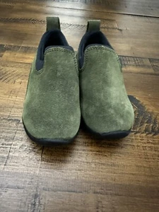 Lands End Unisex Green Suede Slip On Clog Size 7M - Picture 1 of 7