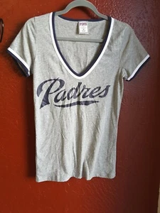 Victoria Secret Pink 5th & Ocean Padres Graphics T-Shirt Size Petite medium - Picture 1 of 8