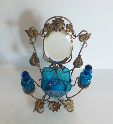 19th C. French PALAIS ROYAL Scent Caddy, Bronze Ormolu Stand  - Image 1 of 4