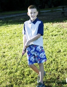 Turtles And Tees Boys Golf Shorts Size Small (5-6). Stretch TurtlesOnCourse $52 - Picture 1 of 7