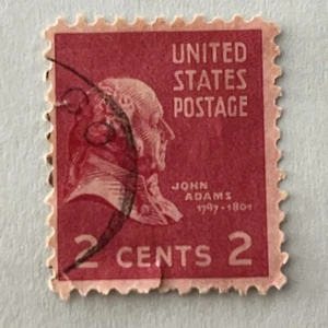 US 2 Cent President John Adams Postage Stamp 1938 Scott A5 - Picture 1 of 1