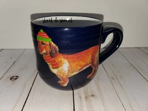 Belle Maison " Short & Sweet " Dachshund W/Scarf And Hat 18 oz. Coffee/Tea Mug - Picture 1 of 8