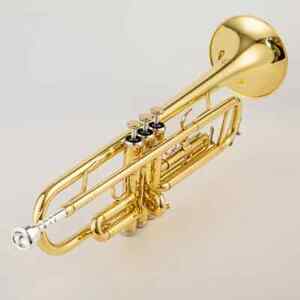 Made in Japan 4335 Bb Trumpet B Flat Brass Silver Plated with Leather Case