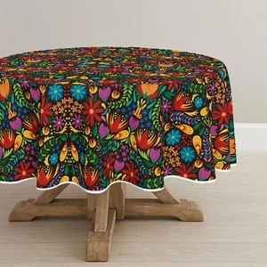 Mexico Round Tablecloth 70×70 Inch Round Cinco De Mayo Fiesta Design Washable... - Picture 1 of 6
