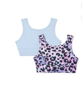 NEW GIRL'S SIZE XL ATHLETIC WORKS 2 PACK SPORTS BRAS BAND SIZE 36 - Picture 1 of 4